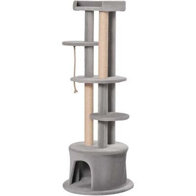 PawHut Cat Tree Multi-level Kitten Tower - Scratching Post - Grey PawHut Cat Tree Multi-level Kitten Tower - Scratching Post - Grey