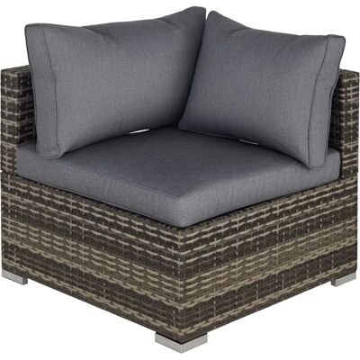 Outsunny Rattan Corner Sofa Garden Furniture - Dark Grey Outsunny Rattan Corner Sofa Garden Furniture - Dark Grey
