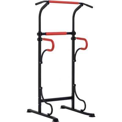 HOMCOM Steel Power Tower - Adjustable Height Fitness Station HOMCOM Steel Power Tower - Adjustable Height Fitness Station