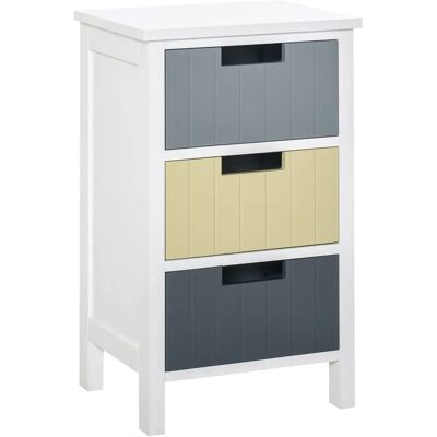 HOMCOM 3-Drawer Colourful Storage Cabinet - Storage Cabinet HOMCOM 3-Drawer Colourful Storage Cabinet - Storage Cabinet
