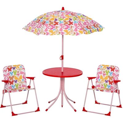 Outsunny Kids Folding Picnic Set Butterfly Pattern - Kids Picnic Table Outsunny Kids Folding Picnic Set Butterfly Pattern - Kids Picnic Table