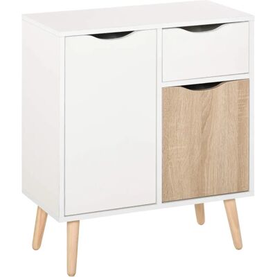 HOMCOM Storage Cabinet - White with Colored Door - Storage Cabinet HOMCOM Storage Cabinet - White with Colored Door - Storage Cabinet
