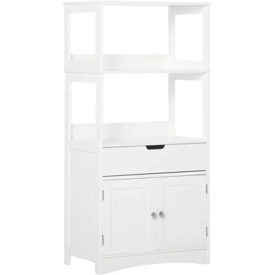 Kleankin Storage Cabinet - Open Shelves, Drawer, MDF Kleankin Storage Cabinet - Open Shelves, Drawer, MDF