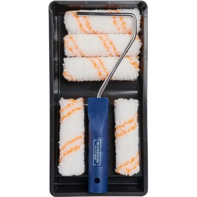 Hamilton Model 3281131-40 - Paint Roller Set with Tray - 4" Medium Pile Hamilton Model 3281131-40 - Paint Roller Set with Tray - 4" Medium Pile