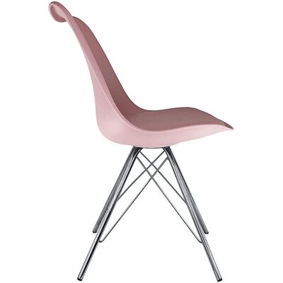 Fusion Living Soho Dusty Pink Plastic Dining Chair - Dining Chair Fusion Living Soho Dusty Pink Plastic Dining Chair - Dining Chair
