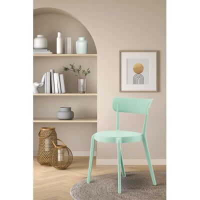Fusion Living Mint Plastic Bistro Dining Chair - Dining Chair Fusion Living Mint Plastic Bistro Dining Chair - Dining Chair