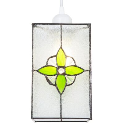 Happy Homewares - Tiffany-Style - Green Glass - Pendant Light Shade Happy Homewares - Tiffany-Style - Green Glass - Pendant Light Shade