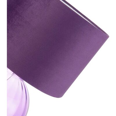 Happy Homewares - Deep Purple Ribbed Glass - Purple - Table lamp Happy Homewares - Deep Purple Ribbed Glass - Purple - Table lamp