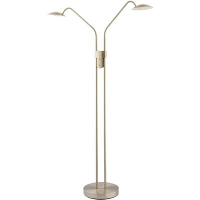 Happy Homewares - Double Arm Nickel Floor Lamp - Dimmer - Colour Control - 2700-4000K - Floor Lamp Happy Homewares - Double Arm Nickel Floor Lamp - Dimmer - Colour Control - 2700-4000K - Floor Lamp