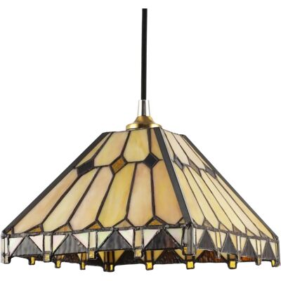 Happy Homewares - Art Deco Amber Tiffany - Pendant shade Happy Homewares - Art Deco Amber Tiffany - Pendant shade