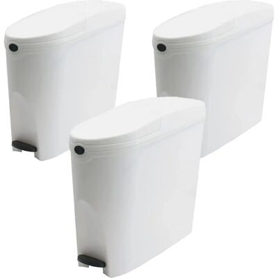 Pro-Kleen - Pedal Operated Bin - White - 20L - Sanitary Bin Pro-Kleen - Pedal Operated Bin - White - 20L - Sanitary Bin