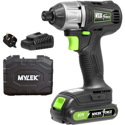 MYLEK - 20V Impact Driver - Brushless motor - Variable speed - Cordless impact driver MYLEK - 20V Impact Driver - Brushless motor - Variable speed - Cordless impact driver
