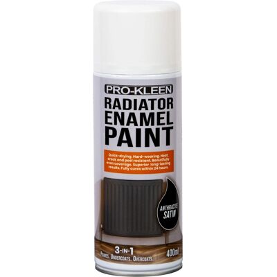 Pro-Kleen - Enamel Radiator Paint - Anthracite Satin - Single - paint Pro-Kleen - Enamel Radiator Paint - Anthracite Satin - Single - paint