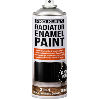 Pro-Kleen - Enamel Radiator Paint - Black Satin - Single - Paint Pro-Kleen - Enamel Radiator Paint - Black Satin - Single - Paint