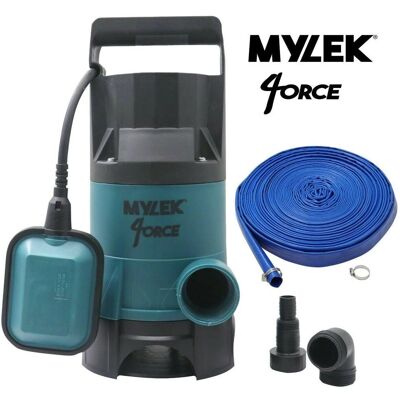 MYLEK 750W Submersible Pump - Dirty or Clean Water - 25m Hose MYLEK 750W Submersible Pump - Dirty or Clean Water - 25m Hose