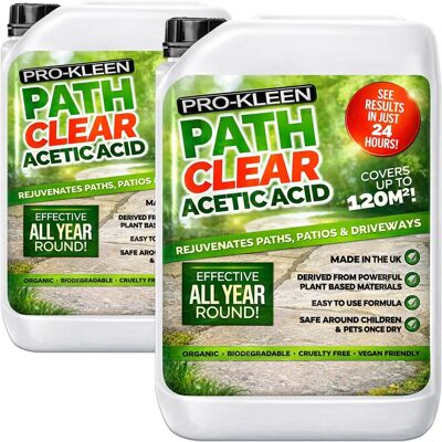 ProKleen Path Clear 30% Acetic Acid - Eco-Friendly, Glyphosate-Free Path Cleaner ProKleen Path Clear 30% Acetic Acid - Eco-Friendly, Glyphosate-Free Path Cleaner