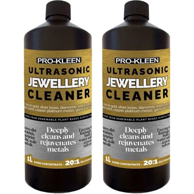 Pro-Kleen - 2x1L Ultrasonic Jewellery Cleaning Solution - Cleaning solution Pro-Kleen - 2x1L Ultrasonic Jewellery Cleaning Solution - Cleaning solution