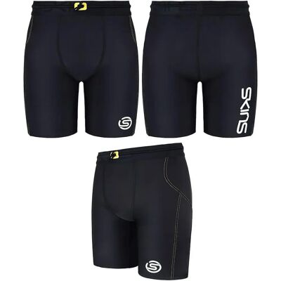 Skins Série-3 Taille élastique Noire Hommes Short - Collants courts - Publicité Skins Série-3 Taille élastique Noire Hommes Short - Collants courts - Publicité