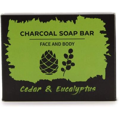 Four Candle Eucalyptus Cedarwood Charcoal Soap - 85g Four Candle Eucalyptus Cedarwood Charcoal Soap - 85g