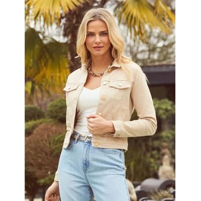 Sosandar - SS19OR01EU0001 - Ecru - UK18 - Jeansjacke Sosandar - SS19OR01EU0001 - Ecru - UK18 - Jeansjacke