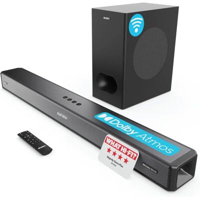 Majority Sierra Plus Dolby Atmos Soundbar - 400W, 3 HDMI, Schwarz Majority Sierra Plus Dolby Atmos Soundbar - 400W, 3 HDMI, Schwarz