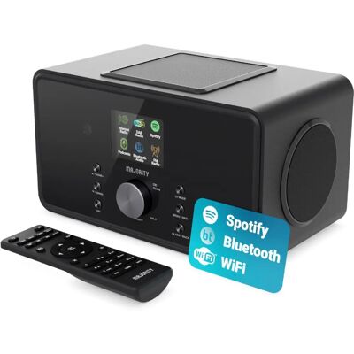 Majority Bard Schwarz - Drahtloses Audiosystem - 2,1 Kanal - Radio, DAB+, FM Majority Bard Schwarz - Drahtloses Audiosystem - 2,1 Kanal - Radio, DAB+, FM