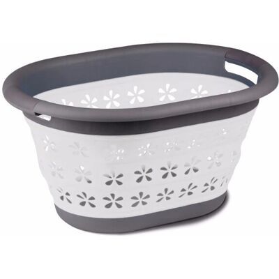 Panier à linge pliable Kampa - Gris avec poignées - Publicité Panier à linge pliable Kampa - Gris avec poignées - Publicité