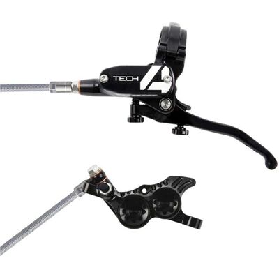 Hope Tech 4 V4 Disc Brake - Black / No Rotor / Rear / LH - Disc Brake Hope Tech 4 V4 Disc Brake - Black / No Rotor / Rear / LH - Disc Brake