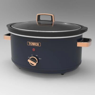 Tower Cavaletto 6.5L Midnight Blue Slow Cooker - Slow Cooker Tower Cavaletto 6.5L Midnight Blue Slow Cooker - Slow Cooker