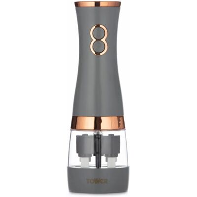 Tower Tower T847004GRY Salt & Pepper Mill - Salt & Pepper Mill - Grey and Rose Gold Tower Tower T847004GRY Salt & Pepper Mill - Salt & Pepper Mill - Grey and Rose Gold