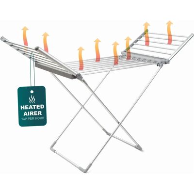 Ourhouse SR20301 Electric Heated Clothes Airer - 20 Heated Bars Ourhouse SR20301 Electric Heated Clothes Airer - 20 Heated Bars