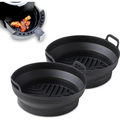 Tower Reusable Silicone Trays - 2 Round Foldable - 18.5cm Tower Reusable Silicone Trays - 2 Round Foldable - 18.5cm