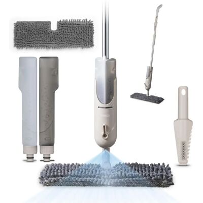 Tower Dual Chamber Spray Mop - Latte Tower Dual Chamber Spray Mop - Latte