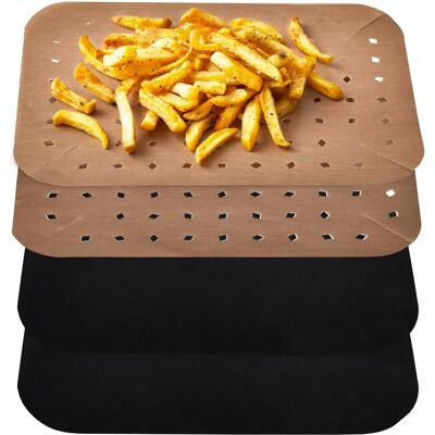 Tower Air Fryer Liners Set - Reusable Non-Stick, 30x22cm, 4pk Tower Air Fryer Liners Set - Reusable Non-Stick, 30x22cm, 4pk
