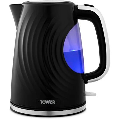 Tower T10083BLK Sonar Textured Kettle - Large Viewing Window & Blue Light Tower T10083BLK Sonar Textured Kettle - Large Viewing Window & Blue Light