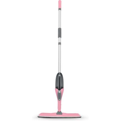 Swan Lynsey Microfiber Spray Mop - 3 Head, 500ml, Pink & Grey - Mop Swan Lynsey Microfiber Spray Mop - 3 Head, 500ml, Pink & Grey - Mop