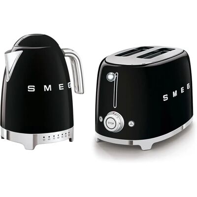 Smeg - 50's Style Retro Range - Black - 1.7L - 2-slice toaster - kettle and toaster set Smeg - 50's Style Retro Range - Black - 1.7L - 2-slice toaster - kettle and toaster set