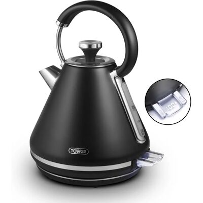 Tower T10087BLK Electric Kettle - 1.7 L, 3000 W, Black, Chrome Tower T10087BLK Electric Kettle - 1.7 L, 3000 W, Black, Chrome
