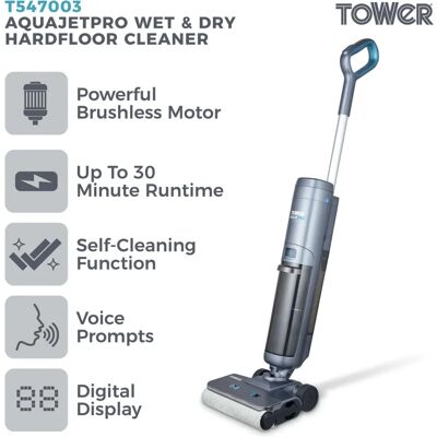 Tower T547003 Vacuum Cleaner - Wet & Dry, Titanium Tower T547003 Vacuum Cleaner - Wet & Dry, Titanium