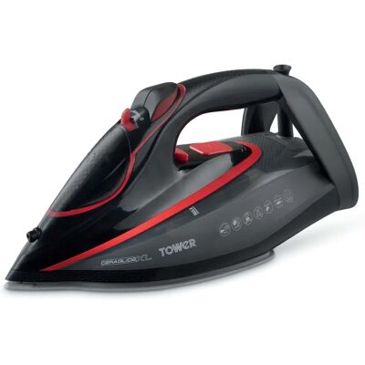 Tower T22034RED CeramicGlide Steam Iron - 3100W - Red Tower T22034RED CeramicGlide Steam Iron - 3100W - Red