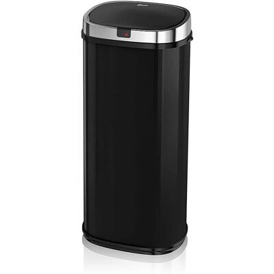 Swan 50L Square Sensor Bin - Black - Sensor Bin Swan 50L Square Sensor Bin - Black - Sensor Bin