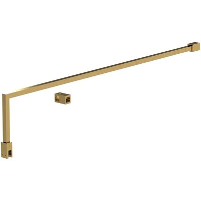 Nuie Brushed Brass Wetroom Support Arm - Shower Support Arm for 8mm Screens Nuie Brushed Brass Wetroom Support Arm - Shower Support Arm for 8mm Screens