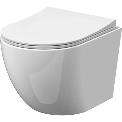 Nuie Freya Rimless Wall Hung Toilet & Soft Close Seat - Toilet Nuie Freya Rimless Wall Hung Toilet & Soft Close Seat - Toilet