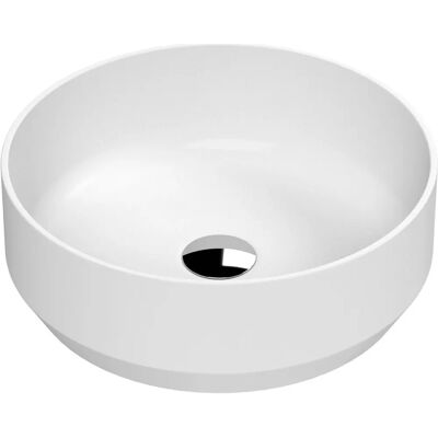 Nuie Modern Round Bathroom Vessel Sink - 350mm White Nuie Modern Round Bathroom Vessel Sink - 350mm White