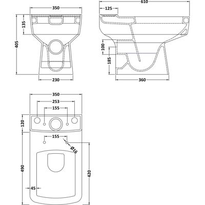 Balterley - Optic Square Ceramic Bundle - Toilet Bundle Balterley - Optic Square Ceramic Bundle - Toilet Bundle
