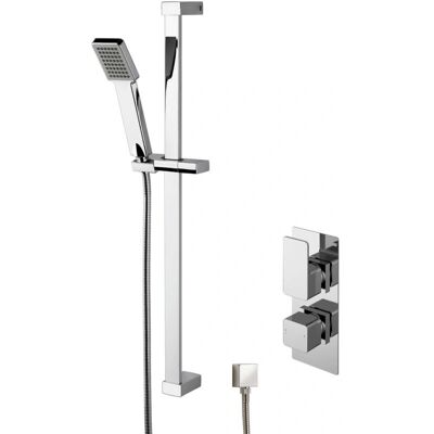 Balterley - Empire Concealed Square Twin Valve & Slide Rail Kit - Shower Kit Balterley - Empire Concealed Square Twin Valve & Slide Rail Kit - Shower Kit