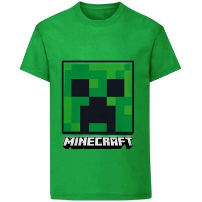 Minecraft Creeper Face Kids Green T-Shirt - Unisex - 5-6 Years Minecraft Creeper Face Kids Green T-Shirt - Unisex - 5-6 Years