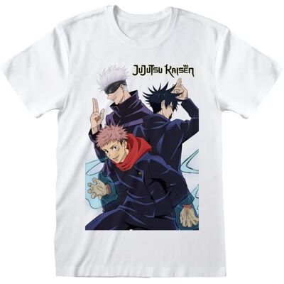 Plugged Sweden Jujutsu Kaisen - Trio Valkoinen - T-paita Plugged Sweden Jujutsu Kaisen - Trio Valkoinen - T-paita