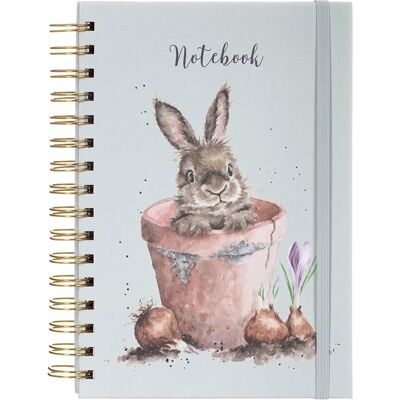 Cahier Wrendale Designs Le Pot de Fleurs avec Lapin A5 - Publicité Cahier Wrendale Designs Le Pot de Fleurs avec Lapin A5 - Publicité