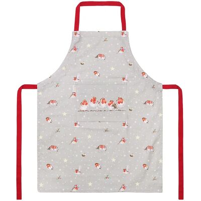 Tablier en coton Robin de Wrendale Designs - Accessoire de cuisine festif - Publicité Tablier en coton Robin de Wrendale Designs - Accessoire de cuisine festif - Publicité